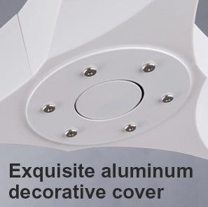 Ventilatore da soffitto 52 pollici senza luce con telecomando; motore DC reversibile; bianco