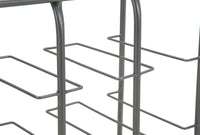 Porta Bottiglie Rack Quadrato 9 Posti 40x23x47,5 cm in Ferro Grigio