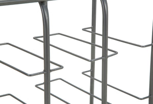 Porta Bottiglie Rack Quadrato 9 Posti 40x23x47,5 cm in Ferro Grigio