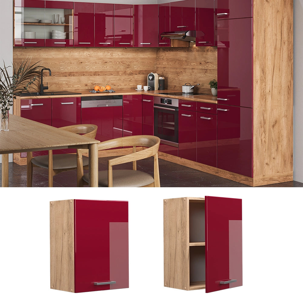 Vicco Pensile da cucina Rosso lucido 45 cm