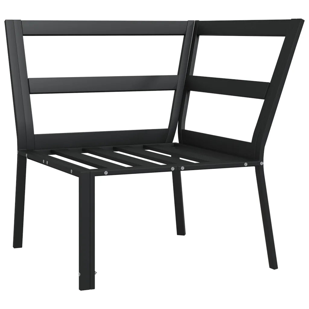 Sedia da patio-Sedia da Giardino con Cuscini Grigi 76x76x79 cm Acciaio