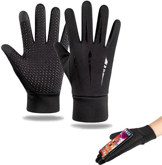 Manuali invernali per uomini - Maniglie - Maniglie invernali - Maniglie invernali impermeabili - Maniglie touchscreen per bicicletta - Maniglie antiscivolo per bicicletta - sci - nero