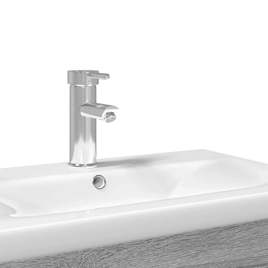 Mobile da Bagno con Lavabo Integrato Grigio Sonoma
