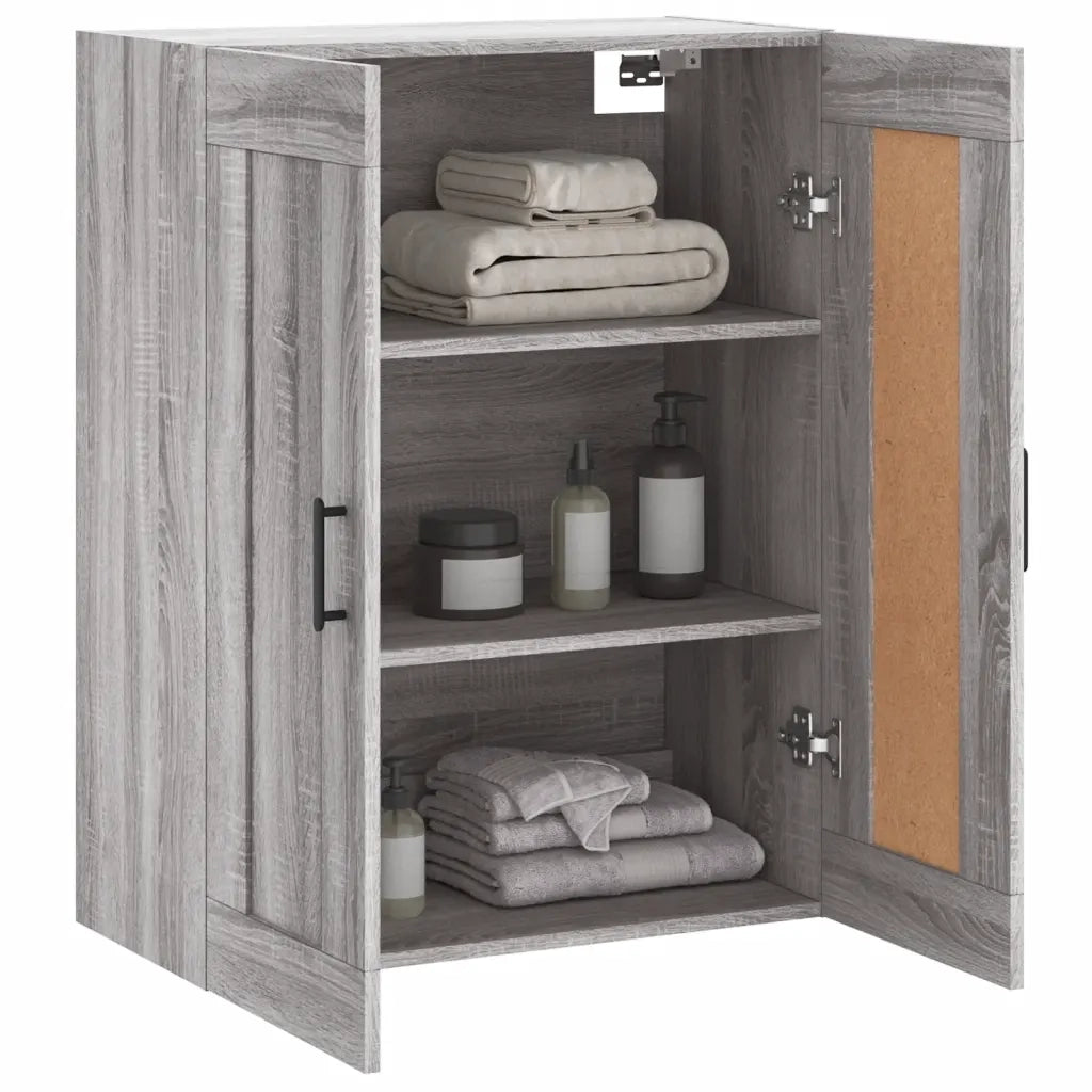 Armadietto a Muro | Mobile a Parete Grigio Sonoma 69,5x34x90 cm Legno Multistrato