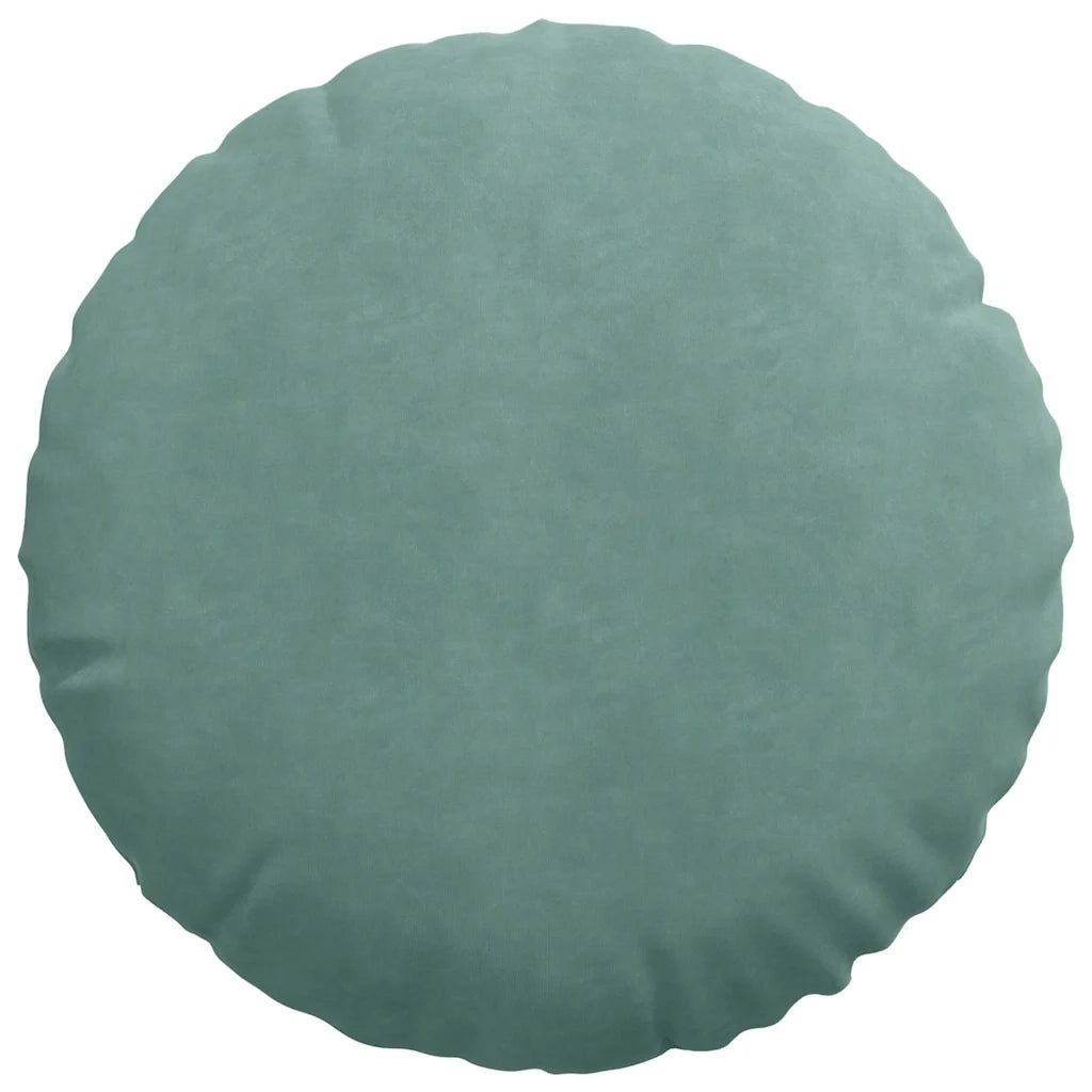 Cuscini per Seduta 2 pcs Verde Mare Ø50 x 19 cm Velluto