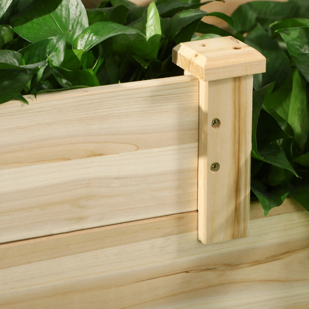 Aiuola rialzata a 3 livelli in legno di abete naturale per giardino e balcone