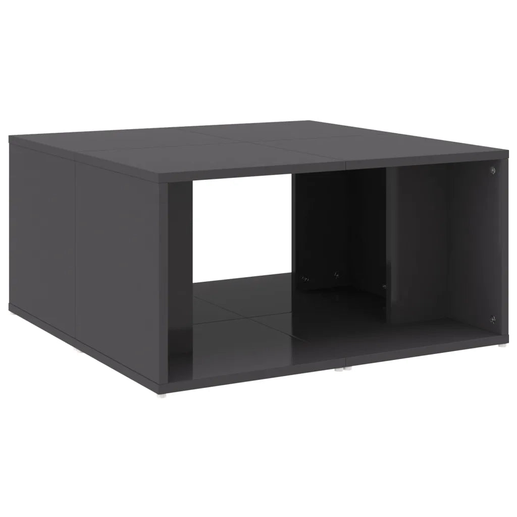 Tavolini Salotto 4pz Grigio Lucido 33x33x33cm Legno Multistrato 806821