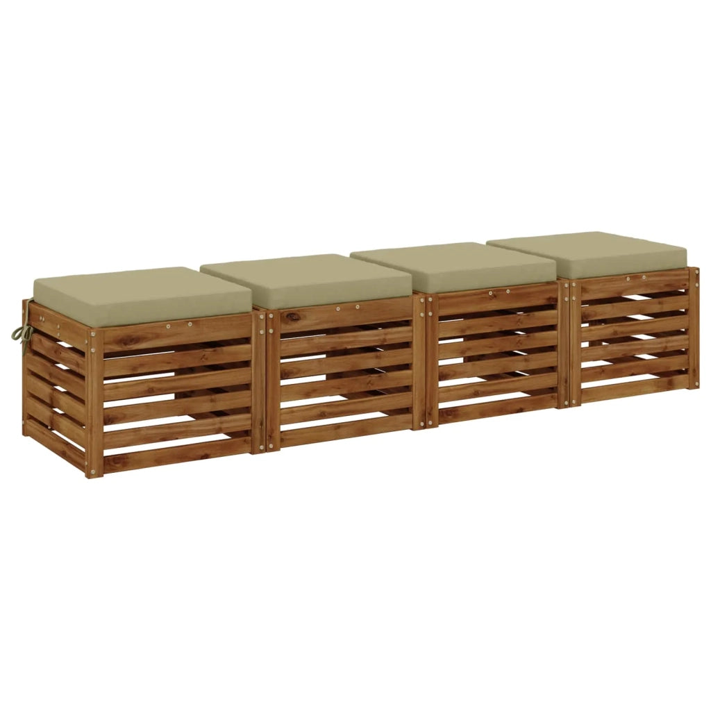 Cuscini per Sedia in 4 Pezzi SOEST 4 pz 100% Poliestere 944383
