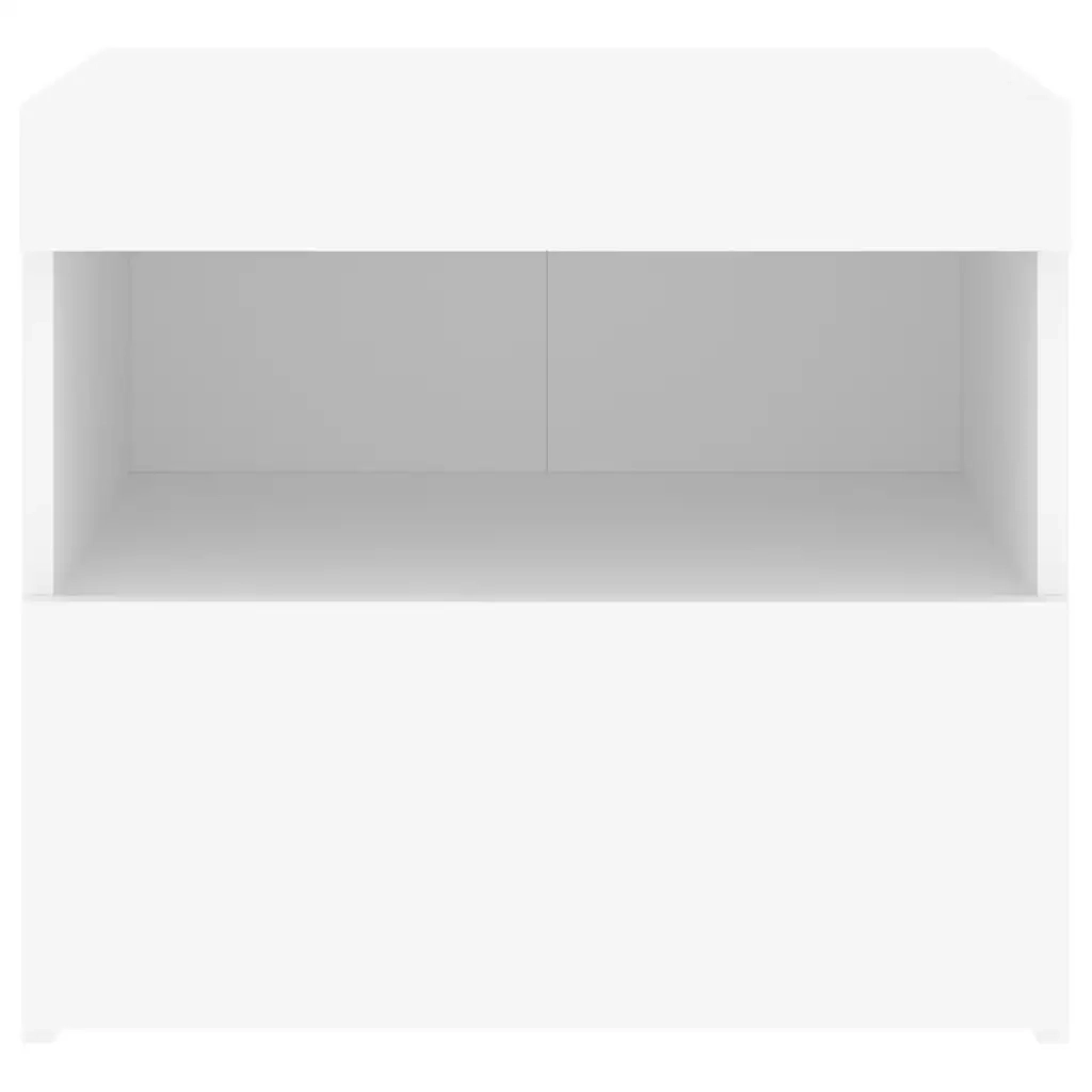 Comodino con Luci LED Bianco 50x40x45 cm 836763