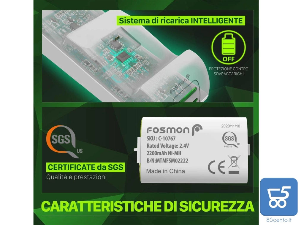 Fosmon DUAL 2 MAX Stazione di Ricarica Compatibile con Controller Xbox Series X S Xbox One One X One S Elite (Dual Slot) + 2x Batterie Ricaricabili 2200mAh
