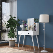 Mobile da Trucco Longhena, Toeletta Specchio Incluso, 103x40x112h cm Bianco