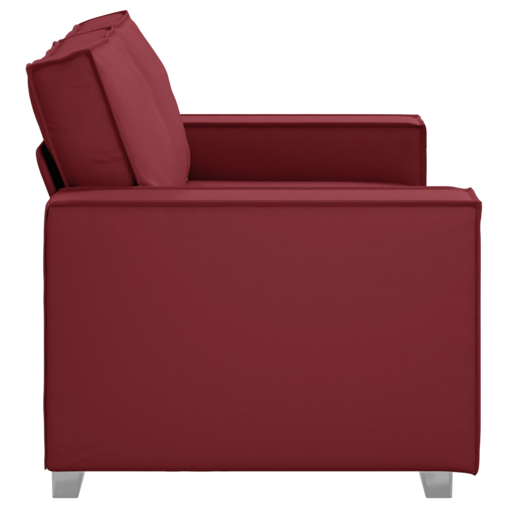Divanetto  Rosso Vino 120 cm in Pelle Sintetica