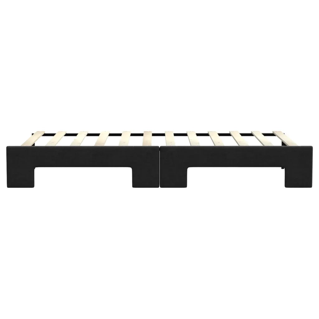 Divano Letto con Letto Estraibile-Sofa Letto-Daybed Nero 80x200 Tessuto 236556