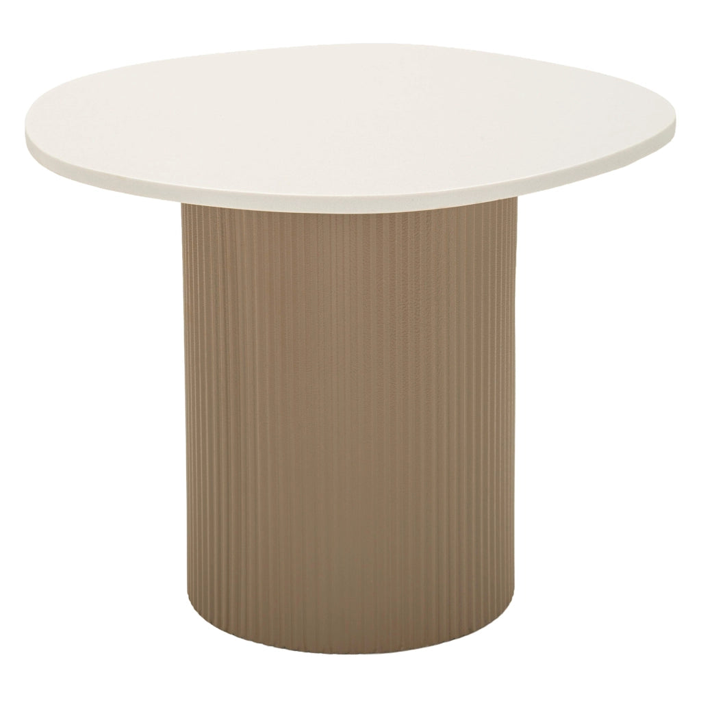 Ganiha, Tavolino da Salotto Forma Squadrata, 48x46x39h cm Bianco Marmo