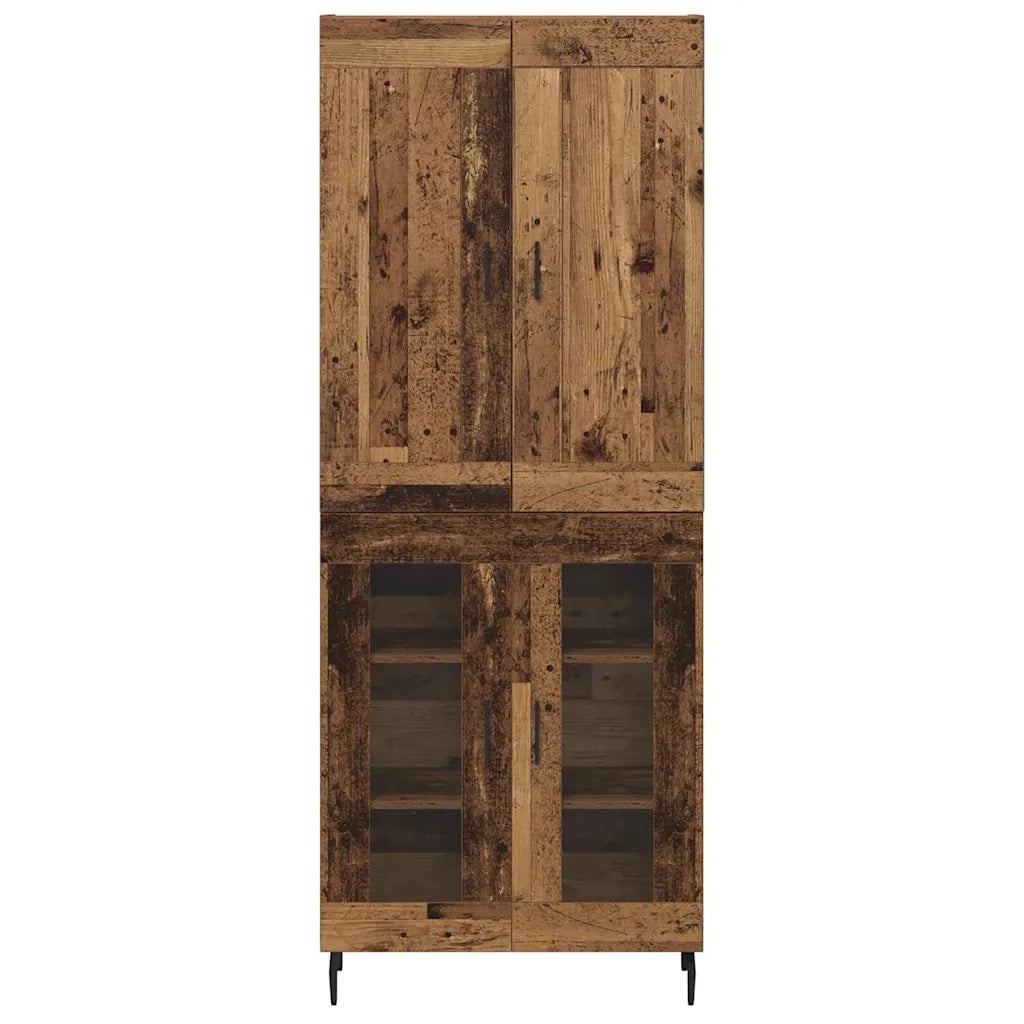 Credenza 2 pz | Madia | Buffet da pranzo | Armadio da pranzo Legno vecchio Legno multistrato