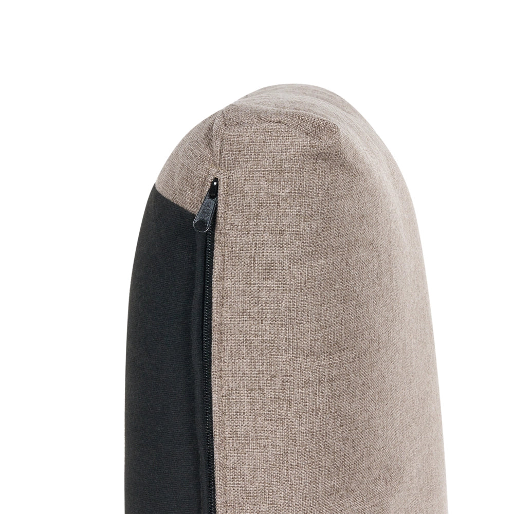 Divano modulare a 5 posti con ottomana imbottito in tessuto poliestere con schienale a forma di U Marrone stile moderno