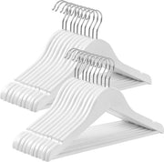 Hangers in legno per bambini, 20 pezzi, naturale, 35 cm, bianco, 20 pezzi