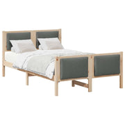 Letto matrimoniale | Letto per adulti | Struttura del letto Grigio scuro 120 x 200 cm Tessuto