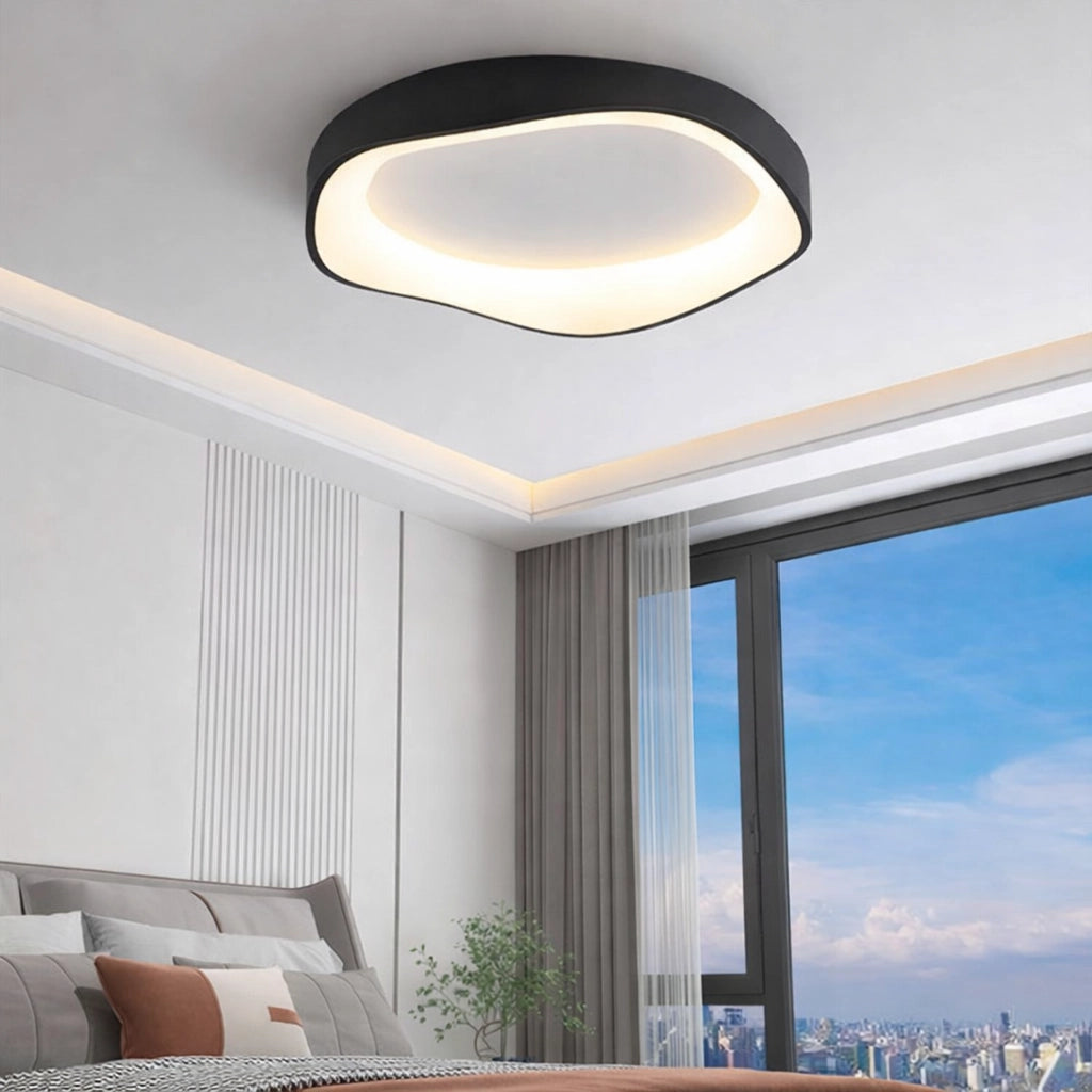 Plafoniera LED 48W 3040LM Dimmerabile con Telecomando, Luce Indiretta Perimetrale Calda Fredda e Naturale, 50cm, Soffitto Moderno, IP20