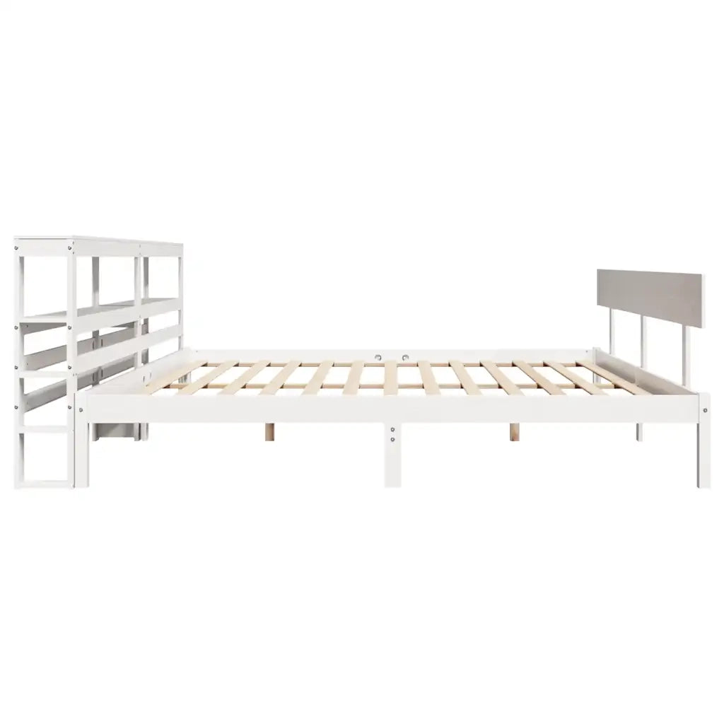 Letto senza Materasso-Struttura Letto Bianco 180x200 cm Legno Massello di Pino 284210