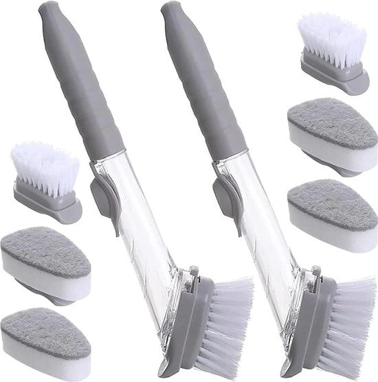 Set di spugne per il lavaggio dei piatti con dispenser liquido 10 pezzi - set di spugne con dispenser per il sapone - spugna per il lavaggio dei piatti con liquido - manico lungo - spugna per la pulizia della cucina

Specifiche tecniche:
- 10 pezzi