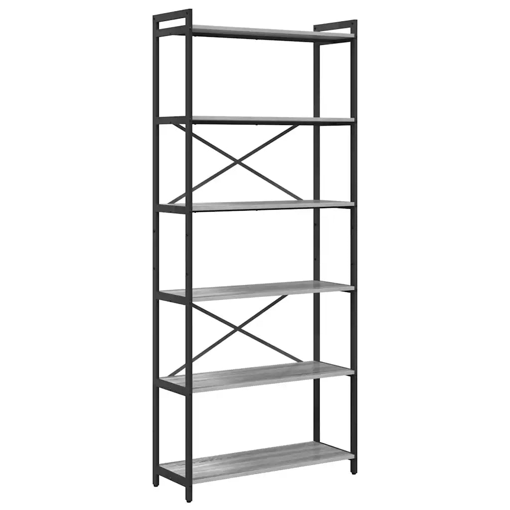 Libreria-Scaffale per Libri-Mobile di Stoccaggio Grigio sonoma 40 x 30 x 85 cm Legno multistrato 497011