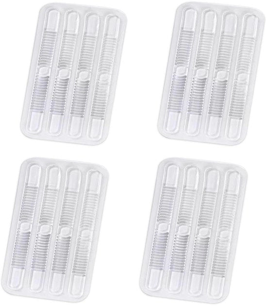 Hielclips 16 pezzi - Protezione del tallone - Cuscini per il tallone per scarpe - Suoli trasparenti per innesco scarpa - Anti-scheggiatura - Comodo e invisibile - Cuscini per il tallone