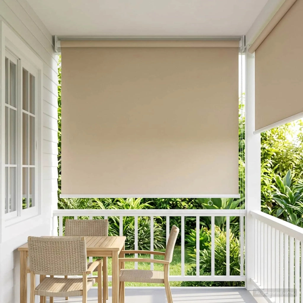 Voletta a rullo con protezione UV Beige 80 x 230 cm Poliestere