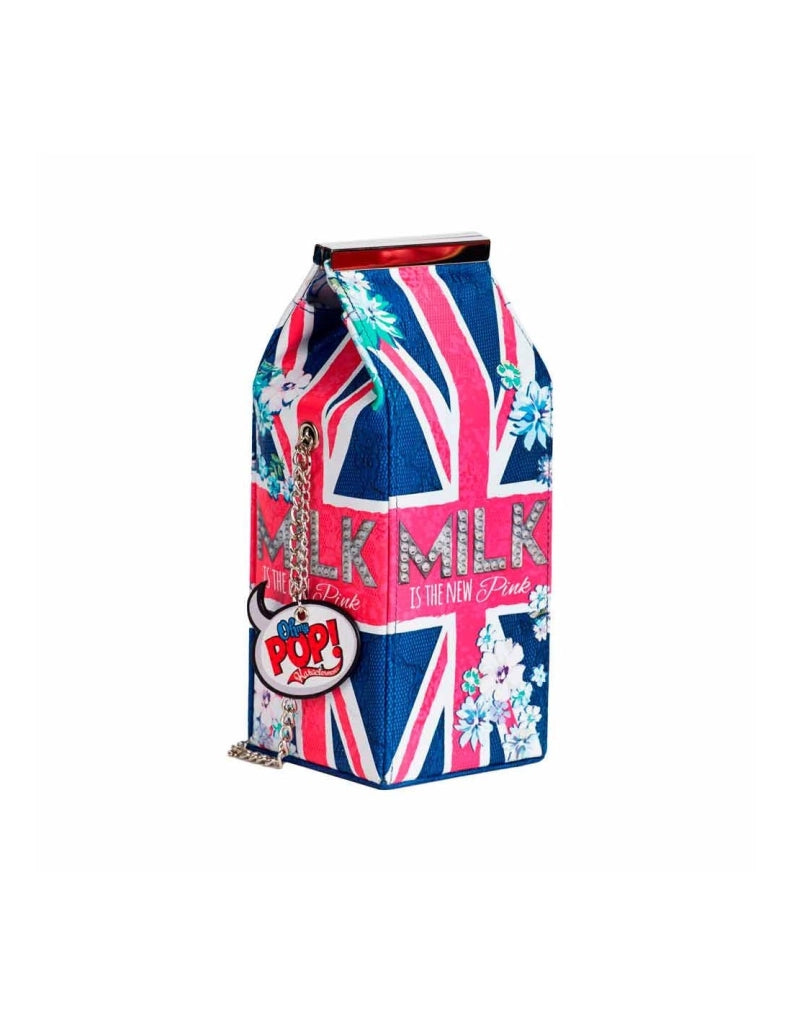 BORSETTA DI OH MY POP! BLU SCURO BORSA MILK A FORMA DI LATTE CON CHIUSURA CALAMITA - DISNEY