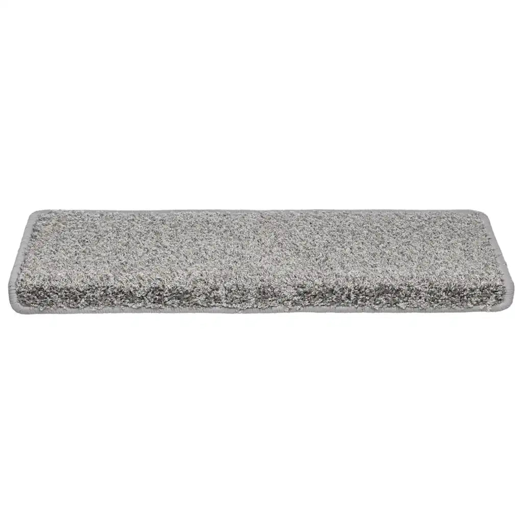 Tappetini per scale 20 pz 65x21x4 cm Grigio Bordo rettangolare 3365851