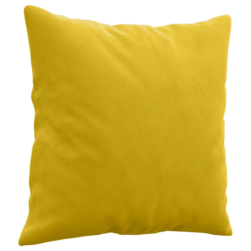 Divano a 2 Posti con Cuscini-Sofa 2 Posti con Cuscini Giallo 140 cm in Velluto 117616
