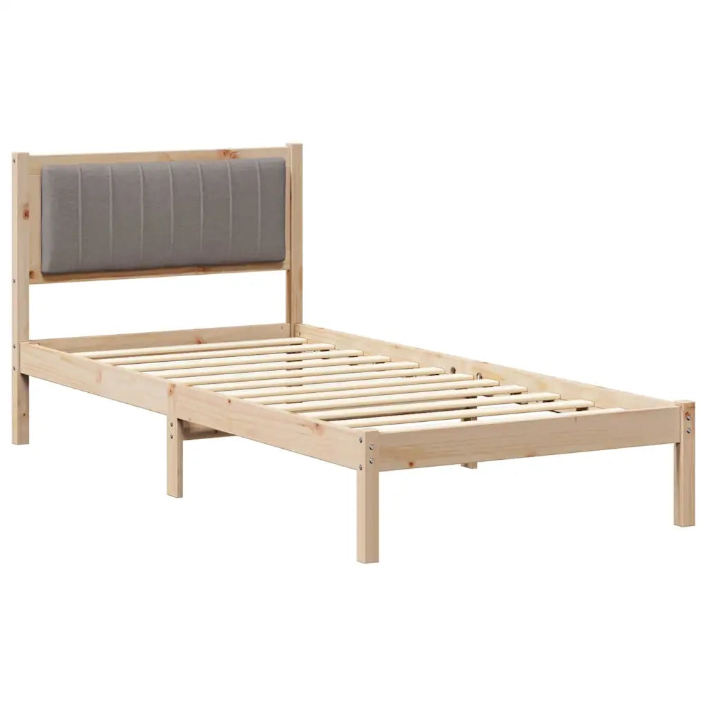 Letto con Testiera Rivestita Talpa 90 x 190 cm Pino massello 878297