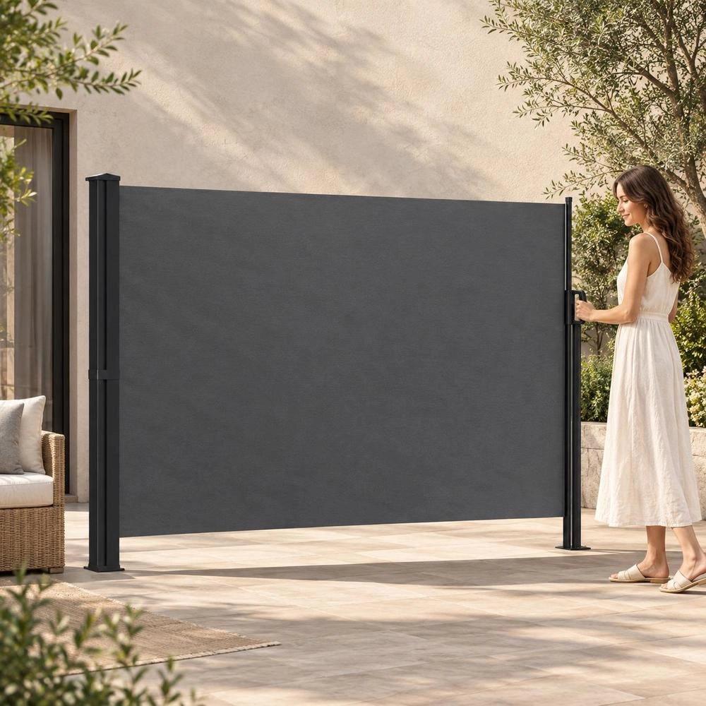 Extendable Side Awning, Anthracite, 160x500 Cm