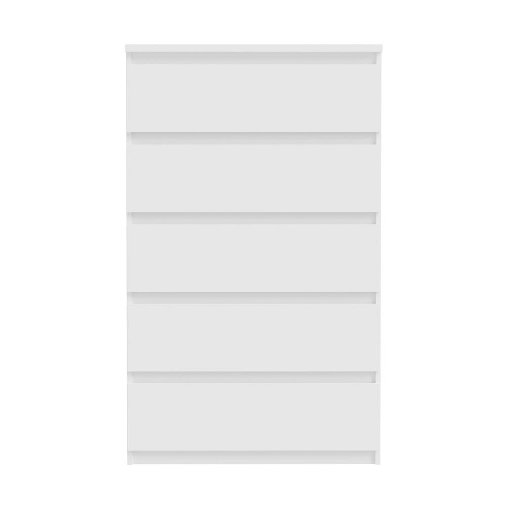 Cassettiera Morgan 5 cassetti bianco opaco – 77.2x42.2x128H