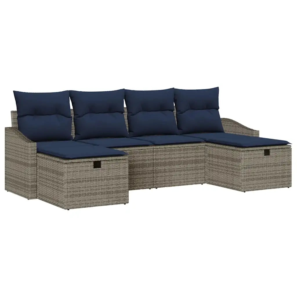 Set di divani con cuscino 5 pcs polyrattan