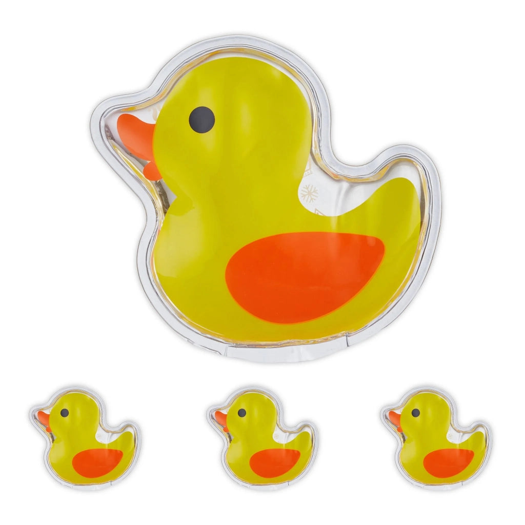 Set di 4 borse di gel per bambini con motivo animali sollievo dal dolore 11 x 10,5 x 1,5 cm in PVC blu 13_0013587