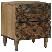 Set di 2 Comodini | Armadio da Notte | Mobiletto da notte con cassetto Marrone 40 x 33,5 x 46 cm