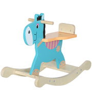 Cavallo a Dondolo in Legno per Bambini ¨C Zephmum ¨C Verde 59x27x43 cm