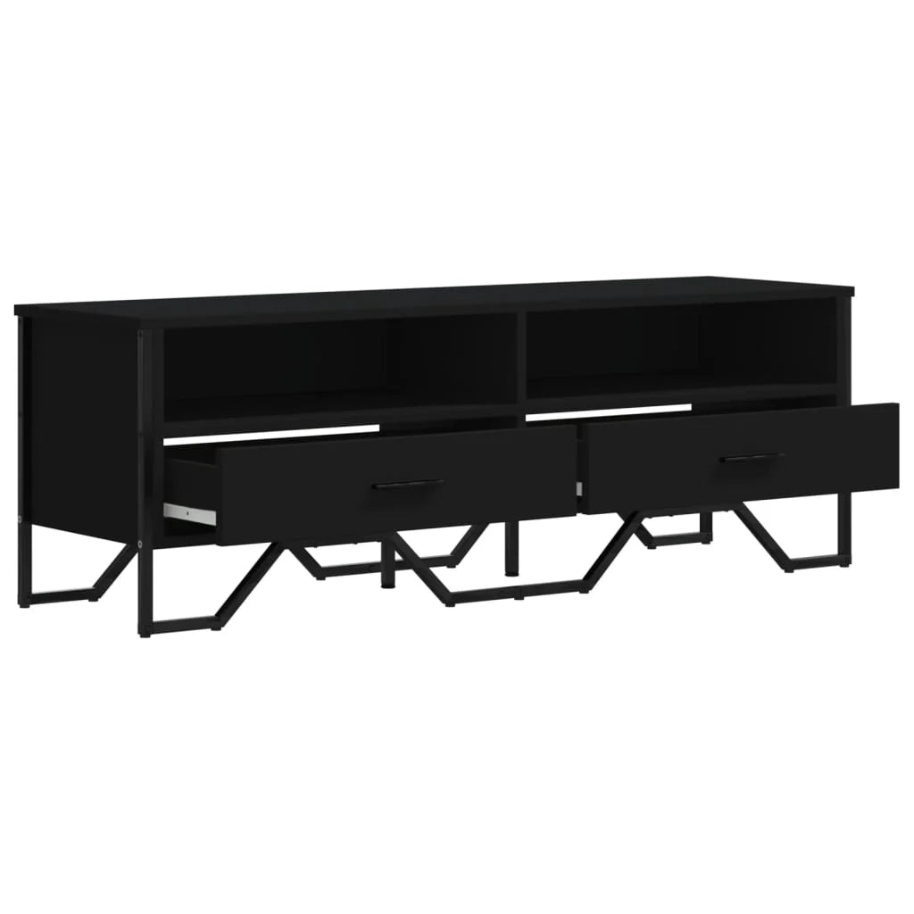 Mobile TV multimediale mensola TV credenza mobile TV sala da pranzo soggiorno camera da letto 122 x 34 x 41 cm legno ingegnerizzato nero 02_0025881