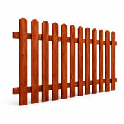 Staccionata In Legno Di Pino Per Giardino Orto E Recinzioni Decorative Con Doghe Arrotondate Barriera Outdoor Resistente Alle Intemperie 180 x 100 Cm Legno Scuro