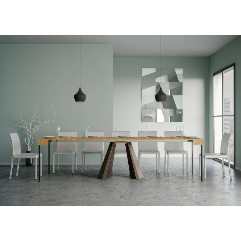 Consolle allungabile 90x40/300 cm Diamante telaio Orso - Quercia Natura