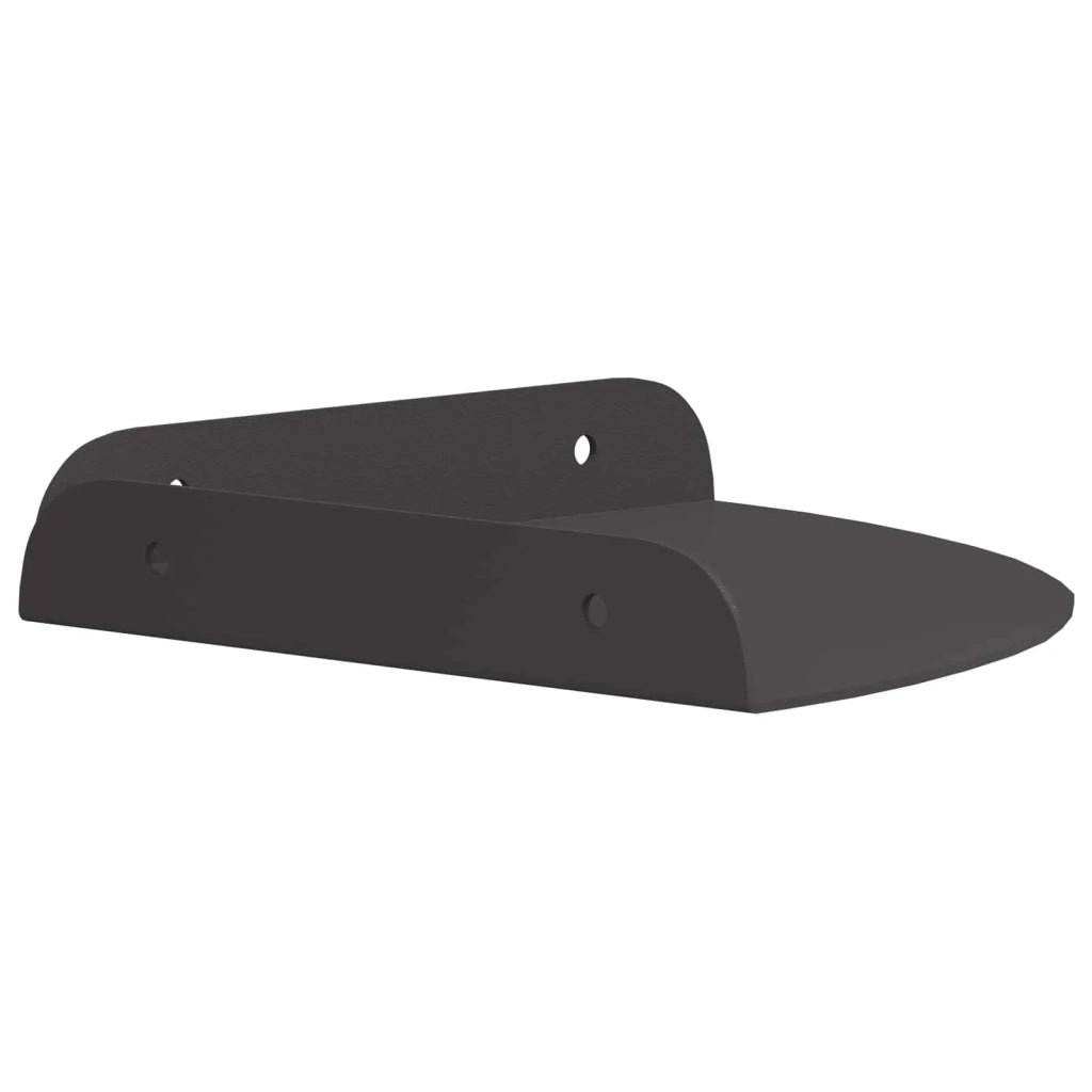 Mensola sospesa con lo scaffale 2 pcs Nero 18 x 18 x 2 cm 8004086