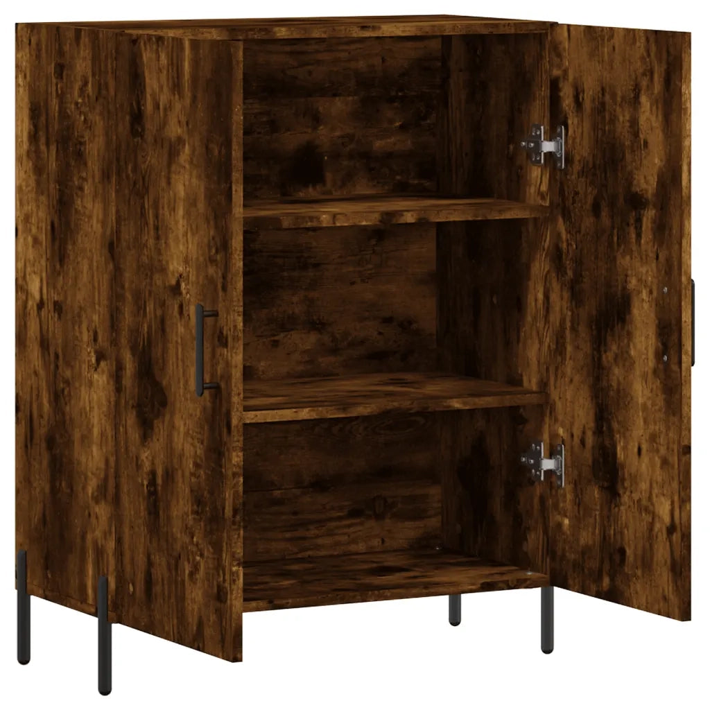Credenza Rovere Fumo 69,5x34x90 cm in Legno Multistrato 827737