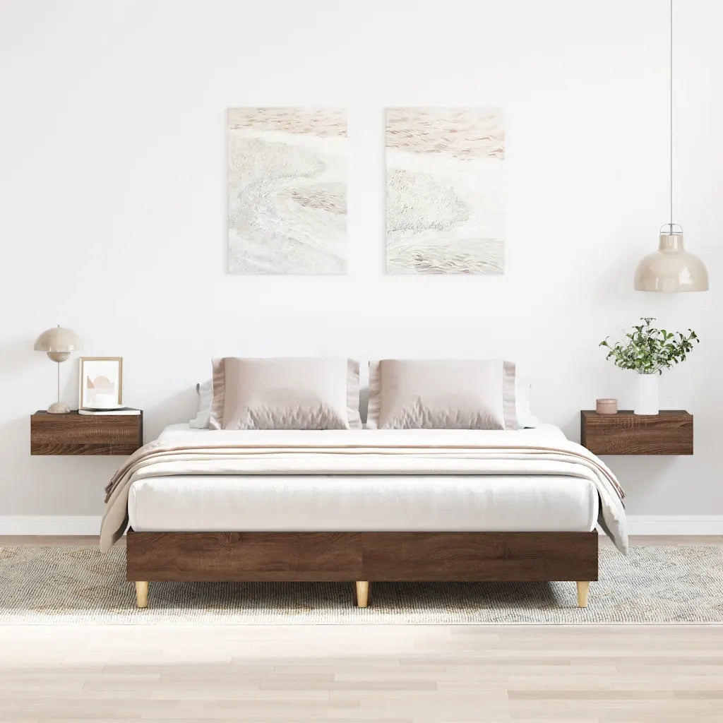 Giroletto senza Materasso Rovere Marrone 150x200 cm Truciolato