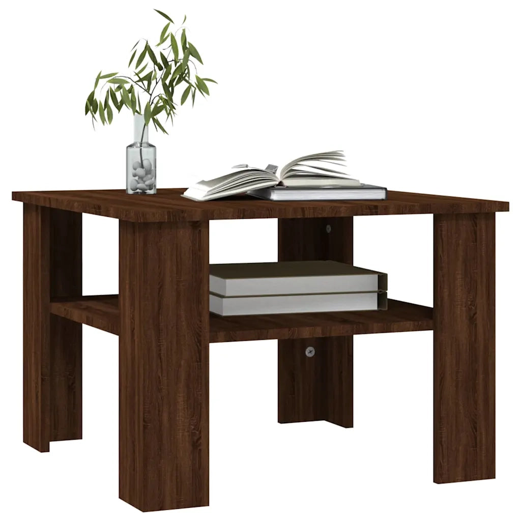 Tavolino Salotto Rovere Marrone 60x60x42 cm Legno Multistrato	 cod mxl 6737