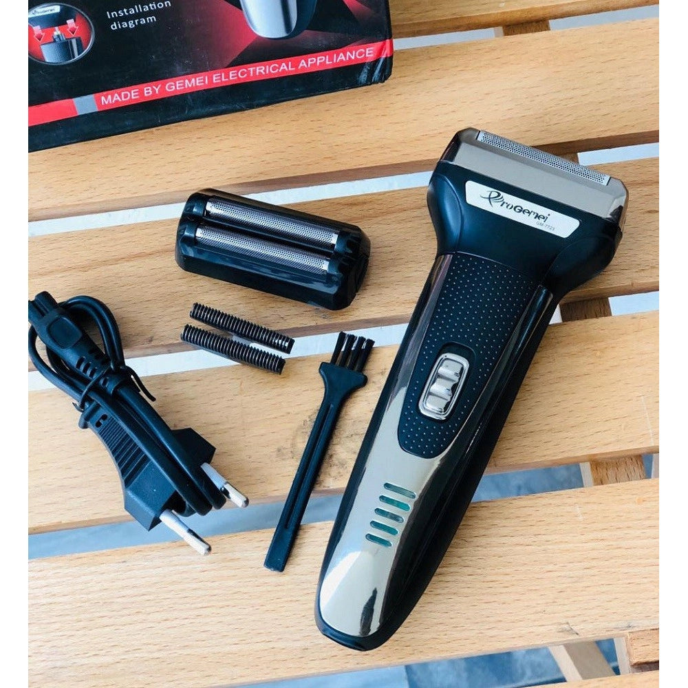 Trade Shop - Rasoio Elettrico Regolabarba Rasatura Viso Rifinitore Batteria Senza Fili Gm7723 -