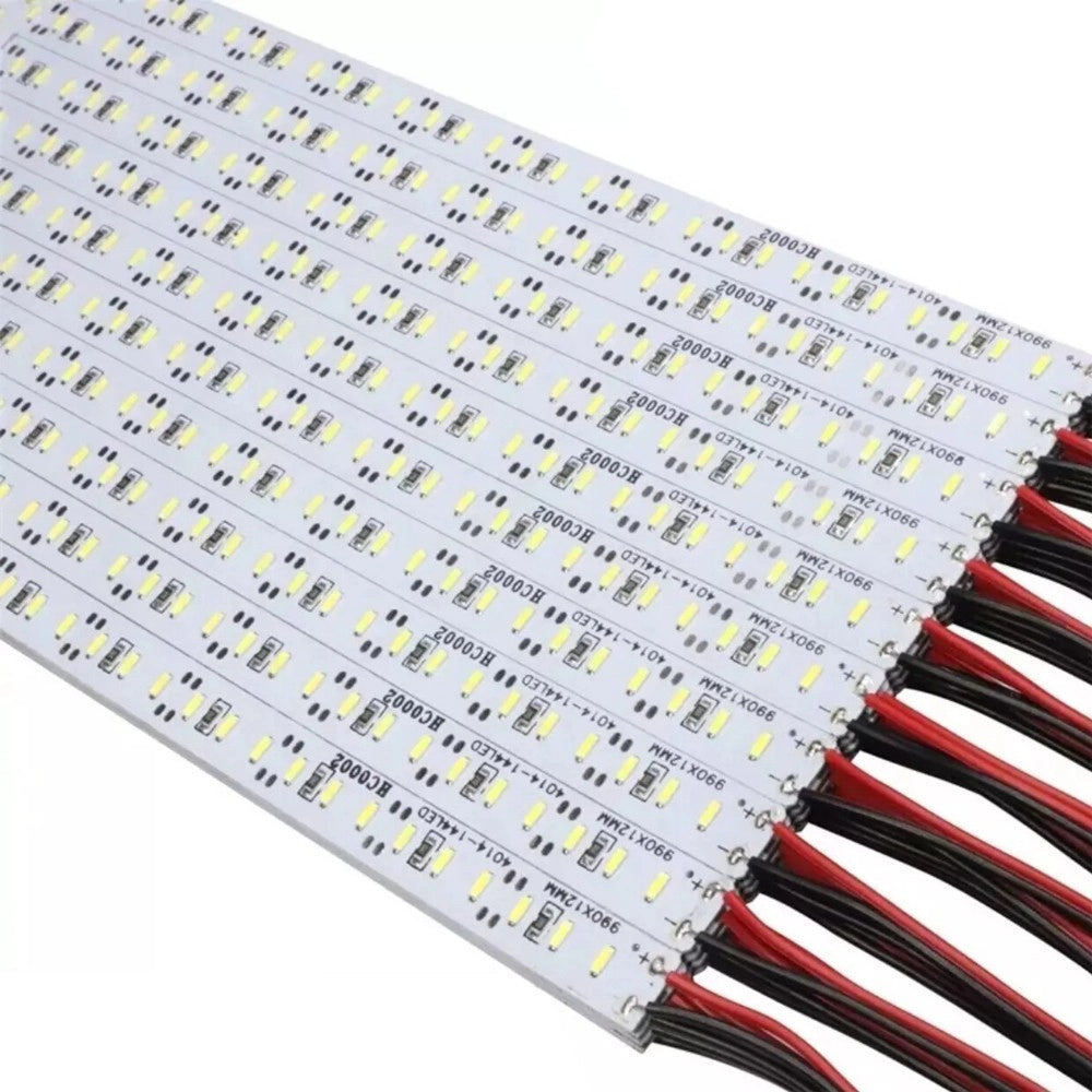 Trade Shop - Set 2 Barre Da 1 Metro Striscia Led Rigida Profilo Smd 4014 Monocolore 144 Led/m - -bianco Naturale      -