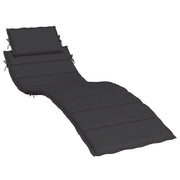 Cuscino per sedie | Cuscino per Lettino Nero 186x58x4 cm in Tessuto Oxford