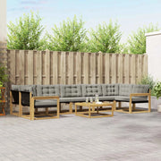 Set di divani da esterno 8 pcs Bianco e Grigio Chiaro