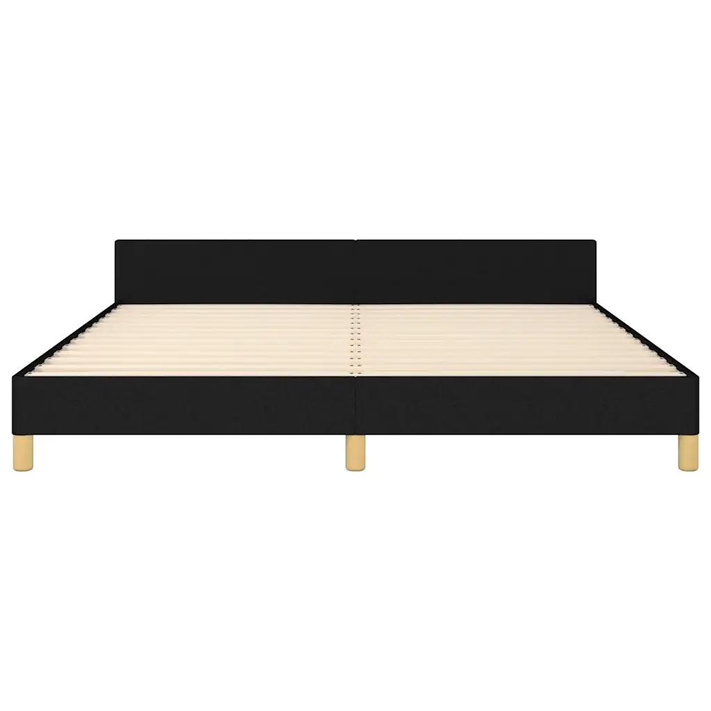 Giroletto senza Materasso-Struttura Letto Nero 180x200 cm in Tessuto 779782